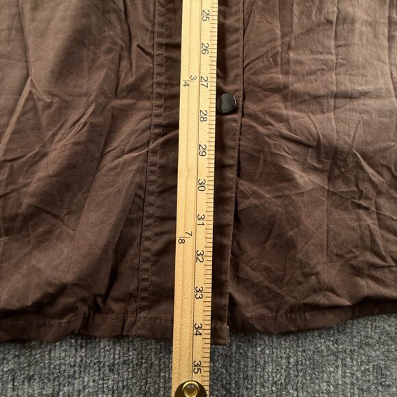 Barbour HAMSHIRE Size 16 Brown Lightweight Waxed Jacket Women Full Zip Outdoors - Picture 3 of 16